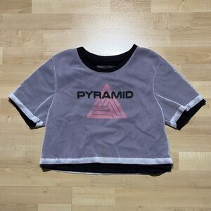Black Pyramid Gray and Pink Short Sleeve Tee